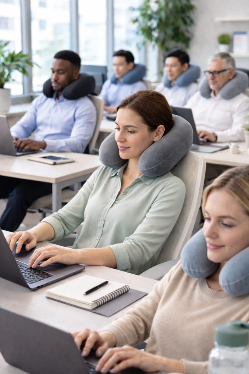 neck pillow in workspaces